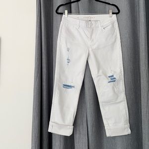 WHBM white crop jeans sz 4